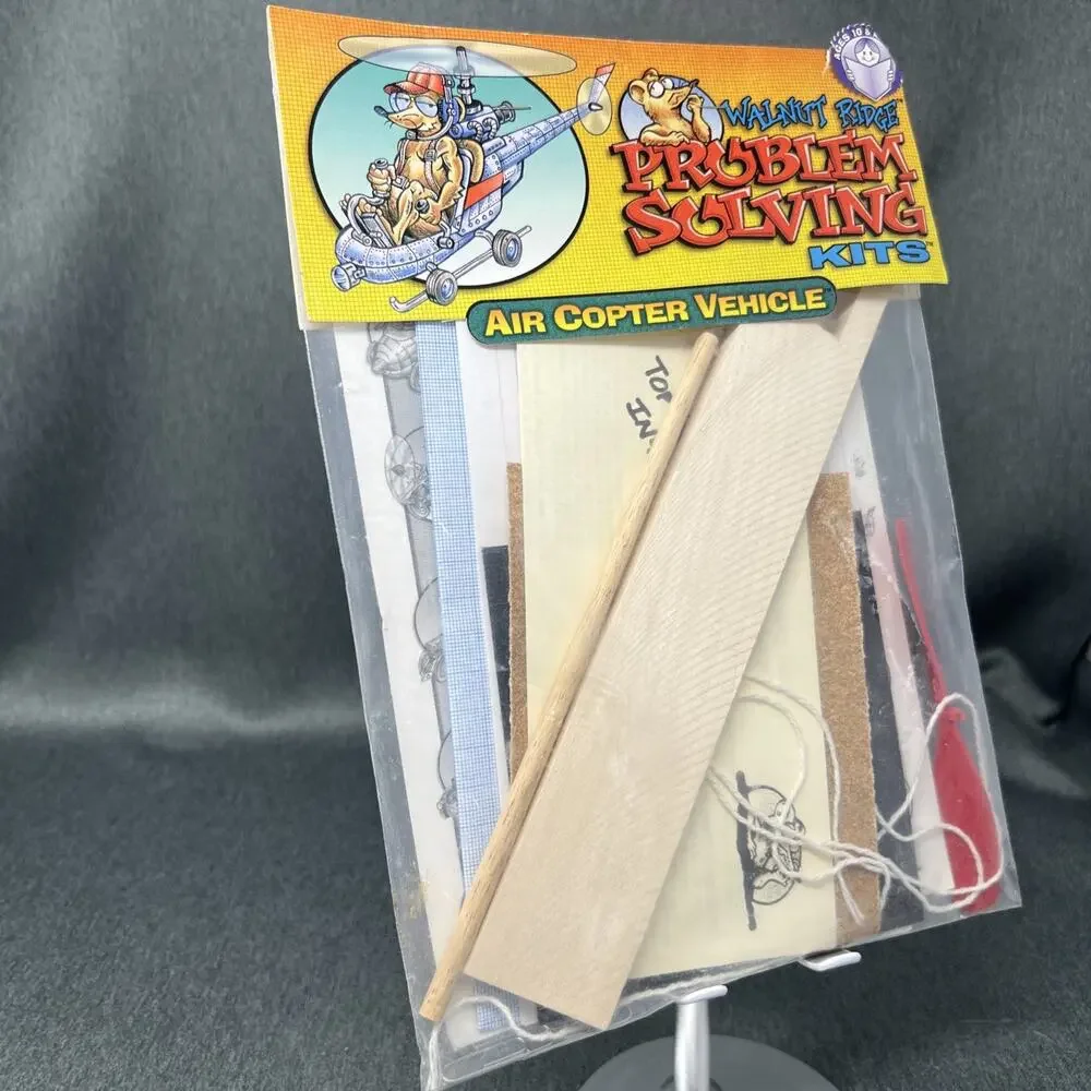 Vintage Walnut Ridge Problem Solving Kits Air Copter Vehicle Flying Toy NOS